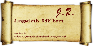 Jungwirth Róbert névjegykártya